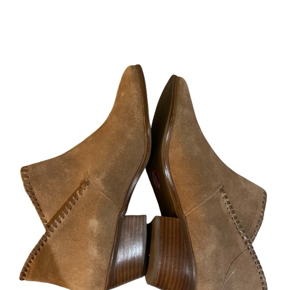 Jack Rogers Sadie Ankle Boots Cognac Suede Leather Sz 10 - Picture 8 of 11